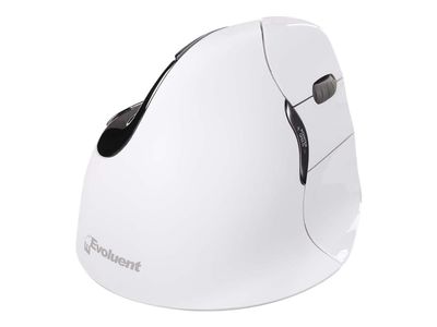 Evoluent VerticalMouse 4 Right Mac - Vertikal mus - høyrehendt - optisk - 6 knapper - trådløs - Bluetooth - hvit