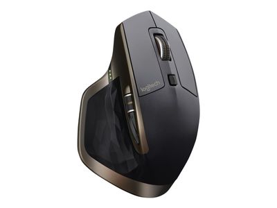 Logitech MX Master - Mus - laser - 5 knapper - trådløs - 2.4 GHz, Bluetooth - USB trådløs mottaker - meteoritt