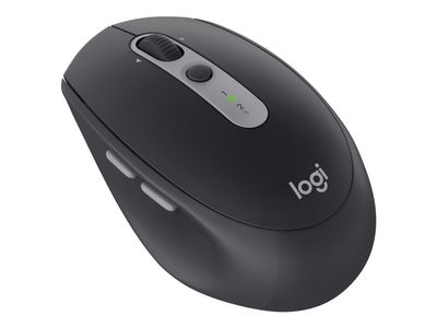 Logitech M590 Silent - Mus - høyrehendt - optisk - 7 knapper - trådløs - Bluetooth, 2.4 GHz - USB trådløs mottaker - grafittone