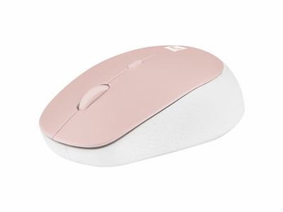 NATEC Harrier 2, Høyre hendt, Optisk, Bluetooth, 1600 DPI, Rosa, Hvit