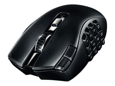 Razer Naga V2 HyperSpeed - Mus - ergonomisk - høyrehendt - optisk - 21 knapper - trådløs - Bluetooth, 2.4 GHz - USB trådløs mottaker