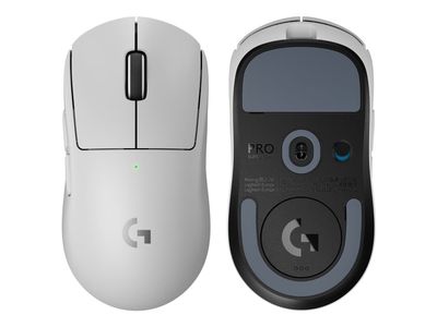 Logitech G PRO X SUPERLIGHT 2 - Mus - optisk - 5 knapper - trådløs - 2.4 GHz - USB Logitech LIGHTSPEED-mottaker - hvit