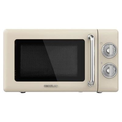 Cecotec Mikrovågsugn Mekanisk 20 L Proclean 3010 Retro Beige: 700 W 6 Nivåer Timer Avfrostningsläge