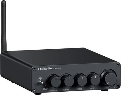 Fosi Audio Hi-Fi Bluetooth 5.0 Stereo Audio Receiver Forstærker 2.1 Channel Class D Integreret Amp 2X165W