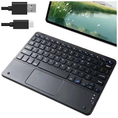 Trådlöst tangentbord med pekplatta Bluetooth-pekplatta för PC TV Surfplatta USBC Alogy Wireless Svart