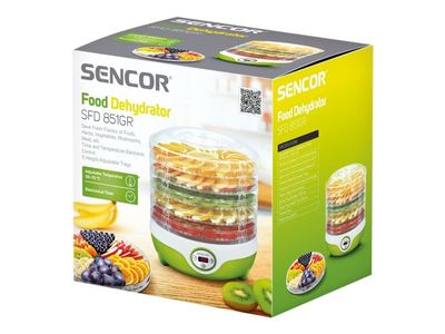 Sencor SFD 851GR - Matdehydrator - 240 W - hvit/grønn