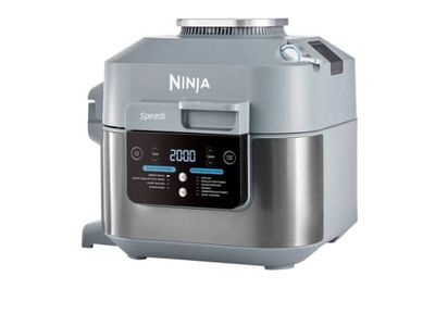 Ninja ON400EU, Varmluftsfrityr, 5,7 l, Single/enkelt, Grå, Berøringskontroll, Enkeltstående