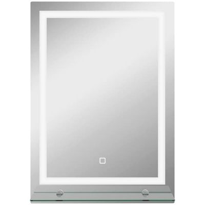 LED-badrumsspegel 50x70 cm, 3 ljuslägen, IP44, touch & minne, aluminium