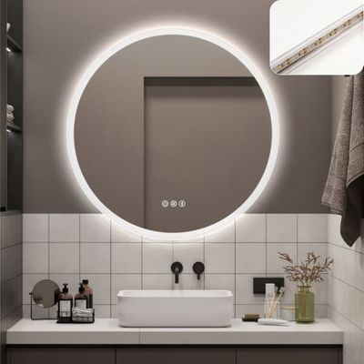 LED-spejl med dugfjerner Madrid 80 cm