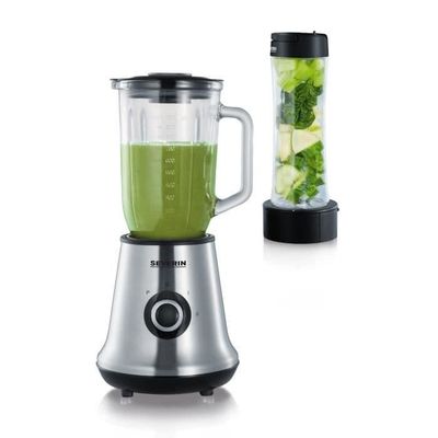 2-i-1 Blender - SEVERIN - SM3737 - 2-i-1 mixer och smoothiemixer - 500W - 1 L Glasskål - 1 x 600 ml Flaska ingår