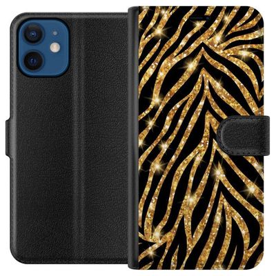 Apple iPhone 12 mini Lommeboketui Gull & Glitter