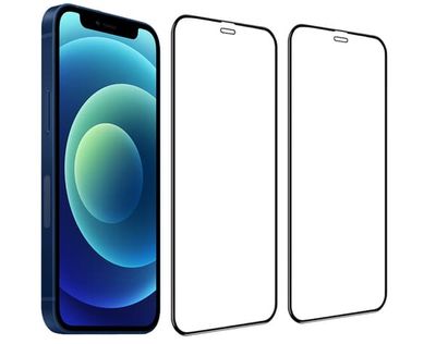 2-pakning herdet glass skjermbeskytter med full dekning iPhone 12 Pro Max