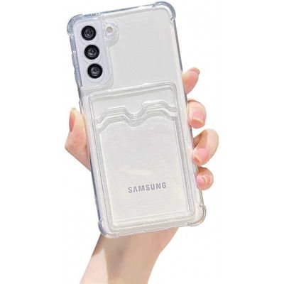 Ohut iskunkestävä kännykkäkuori korttipaikalla Samsung S21 Plus