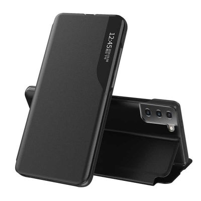 Samsung S21 Plus Stilfuldt Smart View-etui - Sort