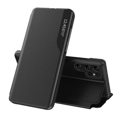 Samsung S22 Ultra Stilfuld Smart View Case - Sort
