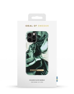 Printed Case iPhone 12 / 12 Pro Golden Olive Marble