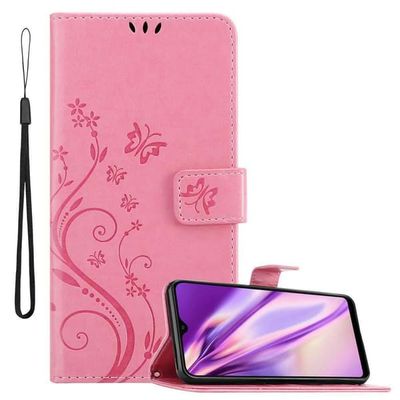 Deksel til Samsung Galaxy A40 Lommebokdeksel i blomster design med magnetisk lukking, stativfunksjon og kortplasser