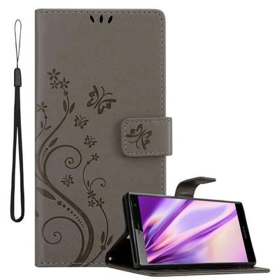 Deksel til Sony Xperia XZ2 Lommebokdeksel i blomster design med magnetisk lukking, stativfunksjon og kortplasser