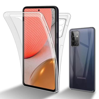 Deksel til Samsung Galaxy A72 4G / 5G 360° helkroppsbeskyttelse Silikondeksel foran og bak, allroundbeskyttelse med skjermbeskyttelse