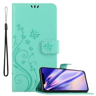 Deksel til iPhone 12 / 12 PRO Lommebokdeksel i blomster design med magnetisk lukking, stativfunksjon og kortplasser