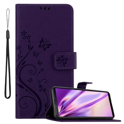 Deksel til Sony Xperia 10 III Lommebokdeksel i blomster design med magnetisk lukking, stativfunksjon og kortplasser