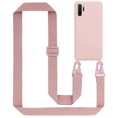 Deksel med Kedja for Samsung Galaxy NOTE 10 PLUS Silikonbeskyttelsesetui med lengdejusterbar ledningsstropp