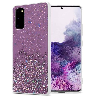 Samsung Galaxy S20 Suojakuori Suojakotelo joustavasta TPU-silikonista jossa on kimaltelevaa glitteriä