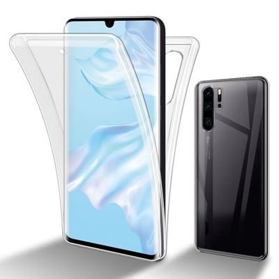 Deksel til Huawei P30 PRO 360° helkroppsbeskyttelse Silikondeksel foran og bak, allroundbeskyttelse med skjermbeskyttelse