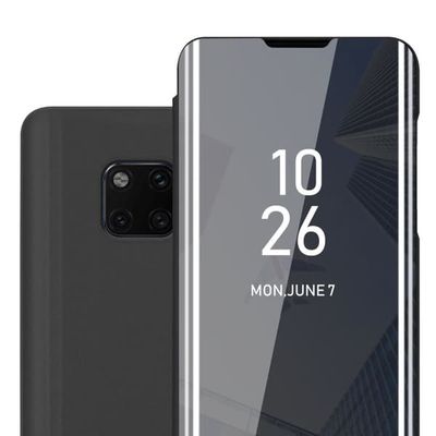 Etui for Huawei MATE 20 PRO Deksel Clear View Mirror Beskyttelsesetui med stativfunksjon 360 graders beskyttelse