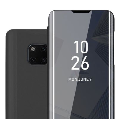 Etui for Huawei MATE 20 PRO Deksel Clear View Mirror Beskyttelsesetui med stativfunksjon 360 graders beskyttelse