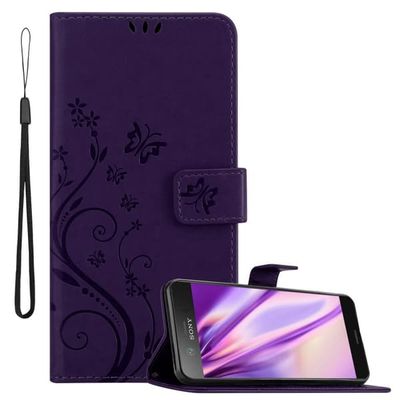 Deksel til Sony Xperia XZ1 COMPACT Lommebokdeksel i blomster design med magnetisk lukking, stativfunksjon og kortplasser