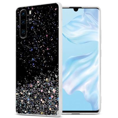 Deksel kompatibel med Huawei P30 PRO med glitrende glitter