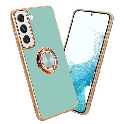 Deksel til Samsung Galaxy S21 5G med ring Etui av fleksibel TPU-silikon, med kamerabeskyttelse magnetisk bilholder