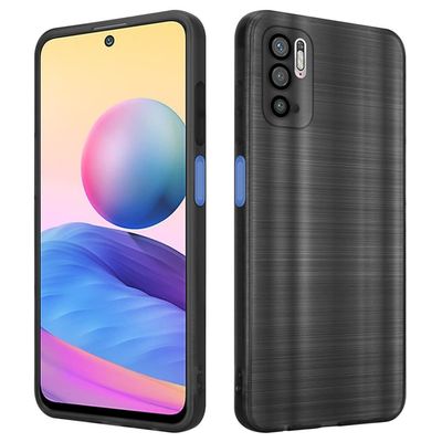 Deksel til Xiaomi RedMi NOTE 10 5G / POCO M3 PRO 5G Beskyttelsesdeksel laget av fleksibel TPU-silikon i børstet design