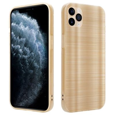 Deksel til iPhone 11 PRO MAX Beskyttelsesdeksel laget av fleksibel TPU-silikon i børstet design