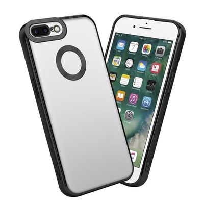 Deksel til iPhone 7 PLUS / 7S PLUS / 8 PLUS Beskyttelsesdeksel av fleksibelt TPU-silikon med kromapplikasjon