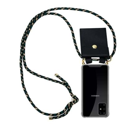 Deksel med kedja for Samsung Galaxy S20 PLUS Case med gullringer, ledningsstropp og avtakbart etui