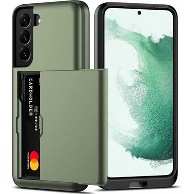Samsung Galaxy S22 Plus Stöttåligt Skal Kortfack StreetWise - Grön