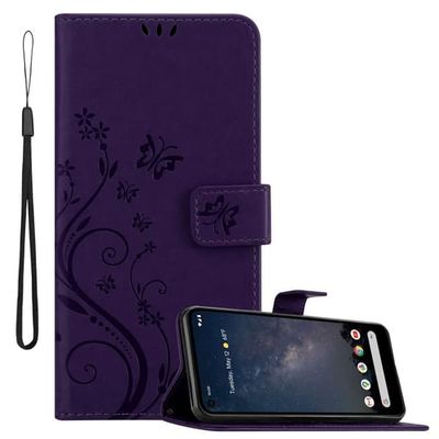 Deksel kompatibel med Google PIXEL 4A 5G Lommebokdeksel i blomster design med magnetisk lukking, stativfunksjon og kortplasser