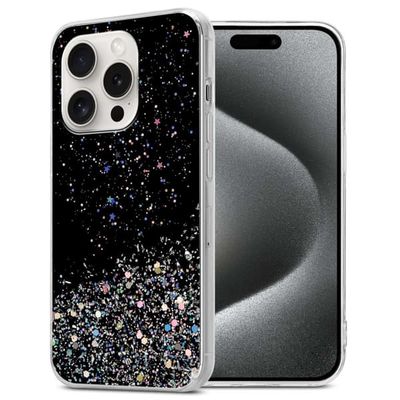 Deksel til iPhone 15 PRO MAX med glitrende glitter