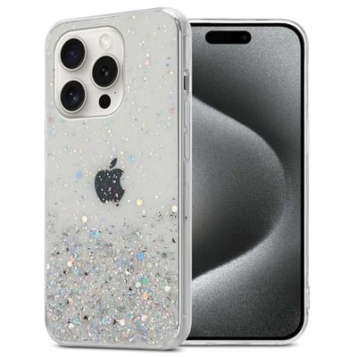 Deksel til iPhone 15 PRO MAX med glitrende glitter