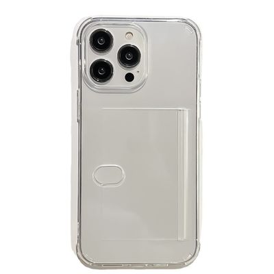 Gjennomsiktig sporkort lommebok telefonveske for iPhone iPhone 14