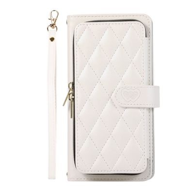 INF Vetoketjullinen Flip Phone Case Lompakkokotelo luottokorttipaikoilla Samsung S21 Plus