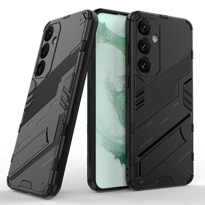Samsung A35 5G Iskunkestävä kotelo jalustalla ThinArmor V2 - Musta