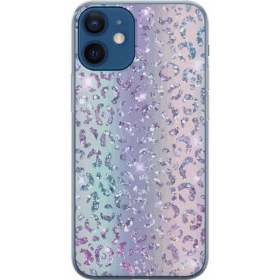 Apple iPhone 12 Genomskinligt Skal Glitter Leopard