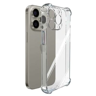 iPhone 15 Extra iskunkestävä suojus, läpinäkyvä