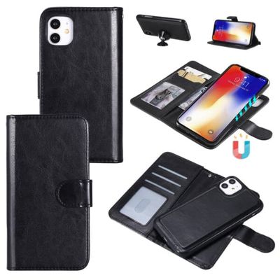 iPhone 15 Pro Magnet Lommebokveske 2-i-1 svart