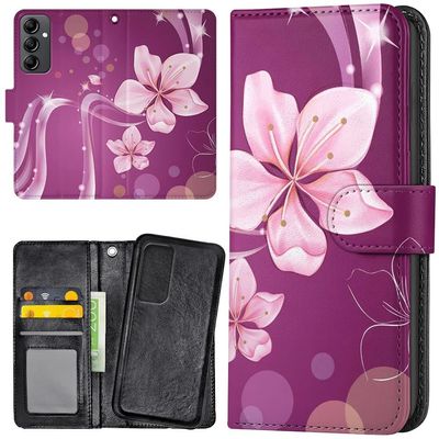 Samsung Galaxy A25 5G - Plånboksfodral/Skal Vit Blomma