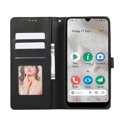 Lommebokdeksel 3-kort Doro 8100 - Onyx Black