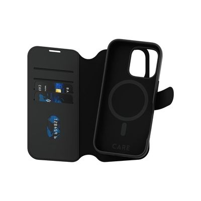 CARE by PanzerGlass iPhone 16 Pro Etui Tango Two-in-One Wallet MagSafe Svart